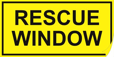 Rescue Window Sticker - Double Sided