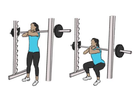 Smith machine front squats - GoFitnessPlan