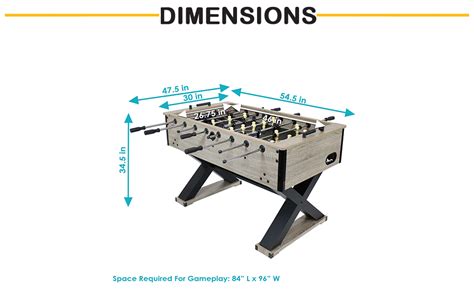 Amazon.com: Sunnydaze Delano 54.5-Inch Indoor Foosball Table with ...