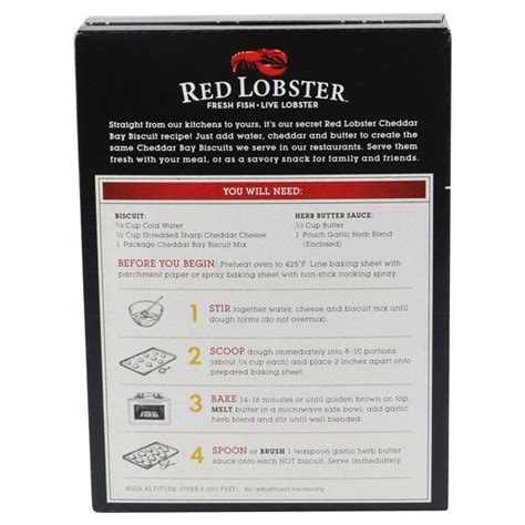 red lobster menu nutritional facts