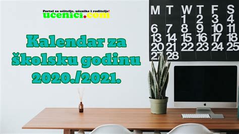 Kalendar školske godine s praznicima 2020 2021 - Kalendar školske ...