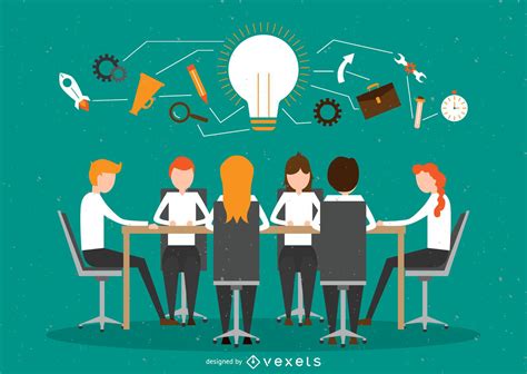 Office Teamwork Illustration Vector Download