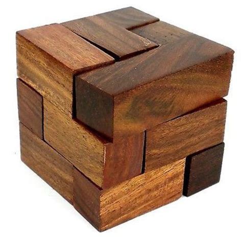 Handmade Cube Puzzle - India | Wooden cube puzzle, Cube puzzle, Wooden puzzles