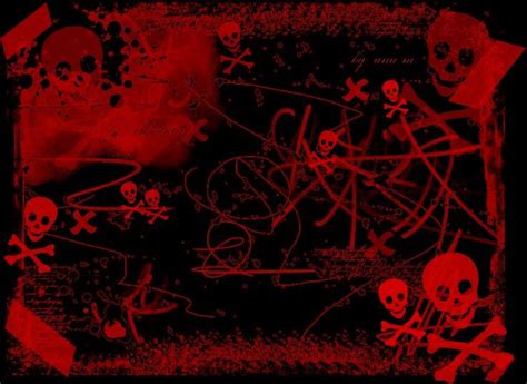 a group of skulls and bones on a black background with purple ink in ...