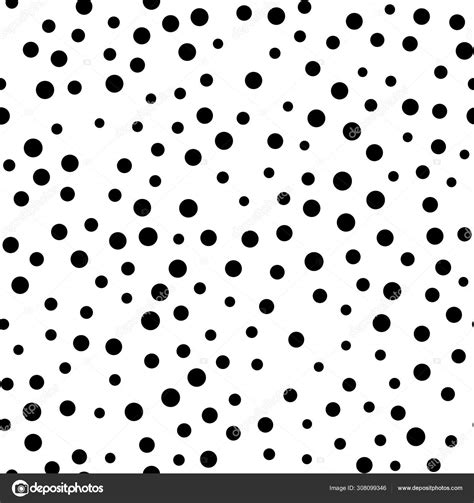 Random scattered polka dots, abstract black and white background. Stock ...