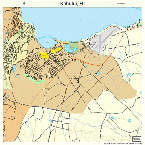 Kahului Hawaii Street Map 1522700