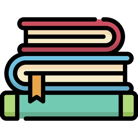 Book stack Generic Outline Color icon