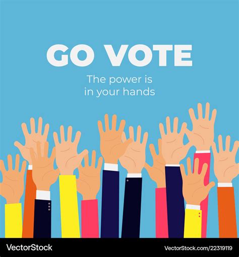 Go vote social motivational poster template Vector Image