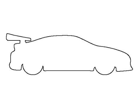 Race car pattern. Use the printable outline for crafts, creating stencils, scrapbooking, and ...