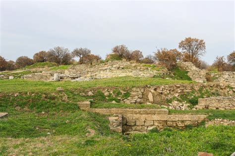 Ruins in Troy Turkey stock photo. Image of discovery - 93825226