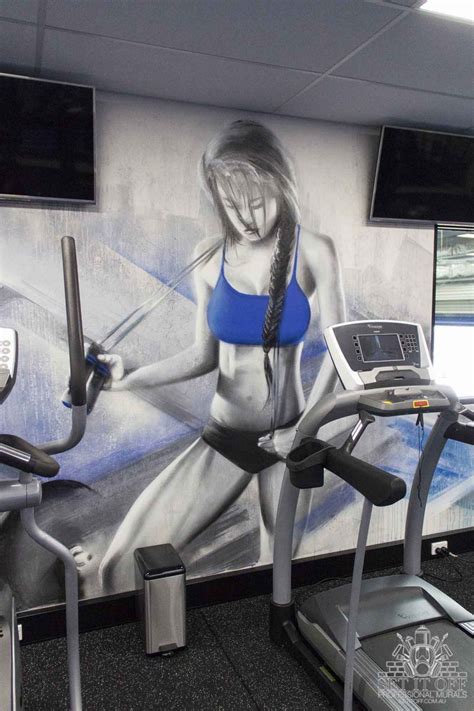 Gym Interior Graffiti Mural - Street Artist Melbourne