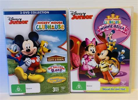 MICKEY MOUSE CLUBHOUSE - 3 DVD Collection + Minnie-Rella (Region 4 Bundle) £12.37 - PicClick UK