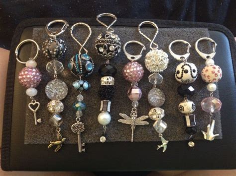 Make your own keychains! So easy! Just buy strands of beads and key ...