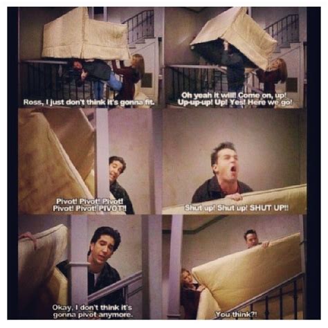 Pivot omg one of the funniest friends episode | Friends funny, Friend ...