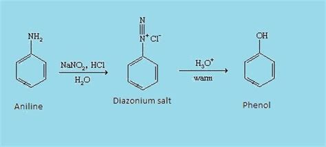 how to prpare phenol from aniline - Brainly.in