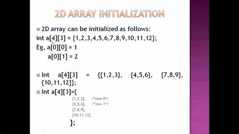 6. 2D Array Introduction - YouTube