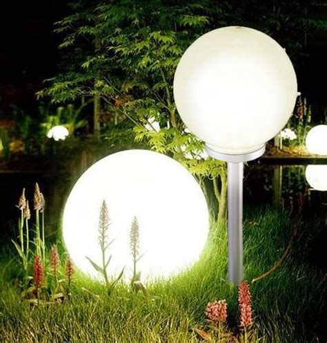 Jumbo Riesen LED Solar Garten Stimmung Ball Kugel Globe Stake Licht weiß | eBay