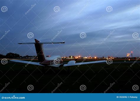 Small Plane Landing Royalty-Free Stock Photography | CartoonDealer.com ...