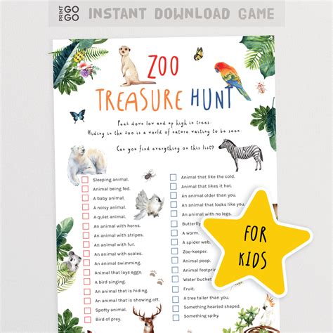 Treasure Hunts - Fun and Whimsical Themed Scavenger Hunts for Kids – Print GoGo