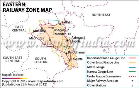 South East Central Railway Map - Western Europe Map