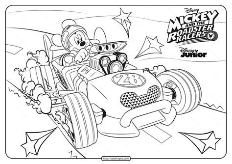 Mickey And The Roadster Racers Coloring Pages - eishenStuert