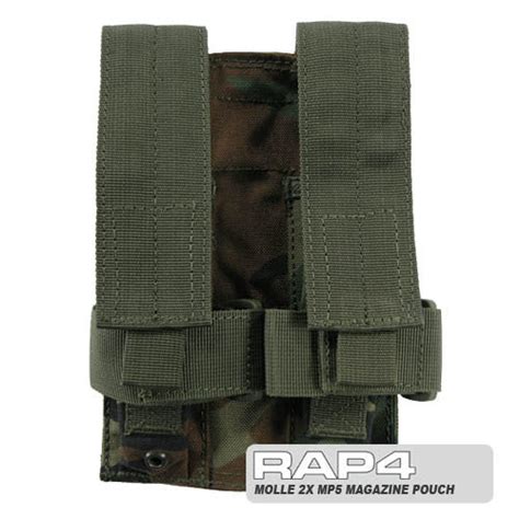 Woodland MOLLE Double MP5 Magazine Pouch (Clearance Item) – MCS