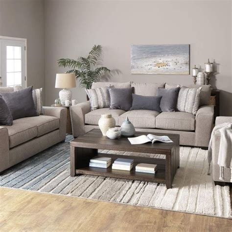 Light Grey Sofa and Loveseat | Living Room Sofa Set | Jerome's | Grey ...