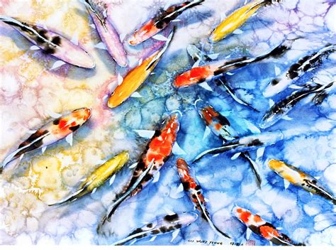 Koi Carp Paintings – Hai Shuet Yeung MBE 杨希雪