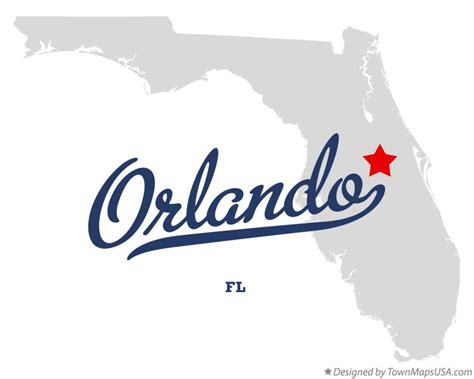 Map of Orlando, FL, Florida