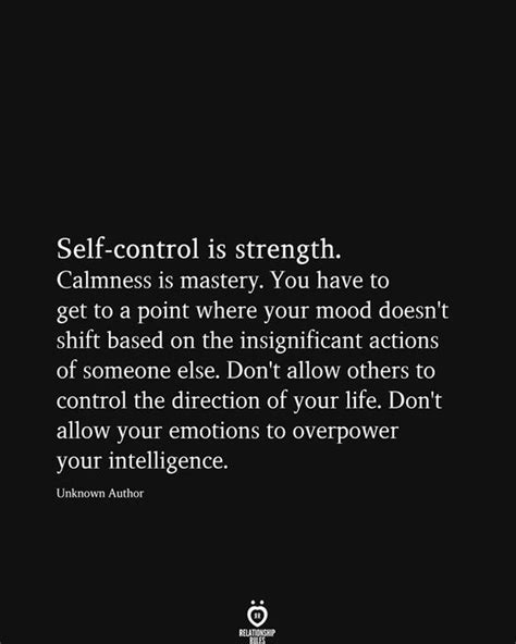 Self control and calmness. · MoveMe Quotes