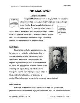 Thurgood Marshall - Civil Rights | Informational text, Civil rights ...