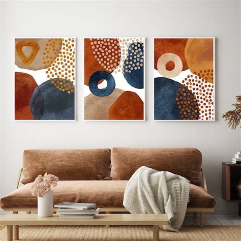 Blue Orange Wall Art - Etsy