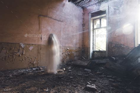 Scary ghost woman in haunted house Stock Photo by erika8213 | PhotoDune