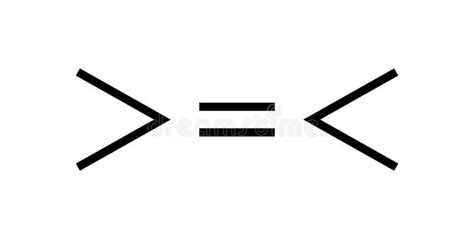 Weniger Als Ein Und Dasselbe Symbol in Der Mathematik. Symbole Der Ungleichheit Vektor Abbildung ...