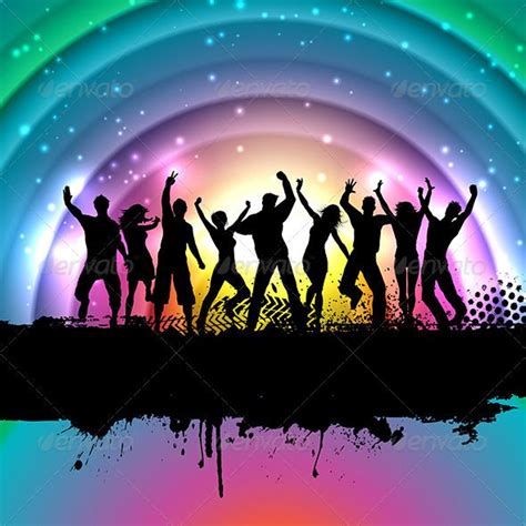 Party People Background | Poster background design, Silhouette people ...