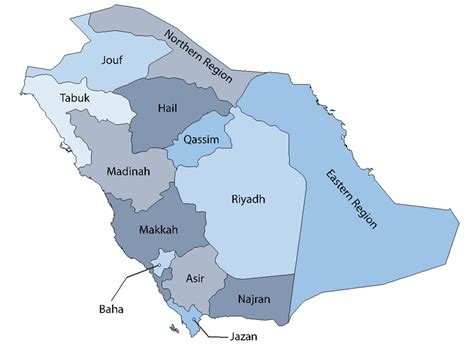 Administrative regions of Saudi Arabia. All of the 13 administrative ...