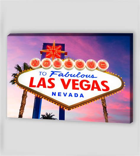 Canvas Wall Art Las Vegas Canvas Art Nevada USA Welcome to | Etsy