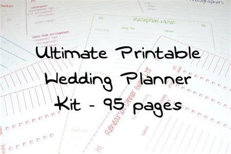 Printable Wedding Planner INSTANT DOWNLOAD Ultimate Wedding | Etsy | Wedding planner kit ...