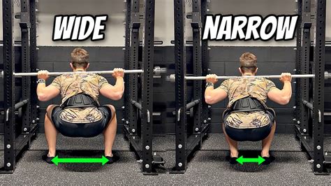 Wide vs Narrow Stance Squat Kinematics & Muscle Activation - YouTube