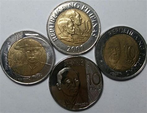 Different Ten Peso Coins, Hobbies & Toys, Memorabilia & Collectibles ...