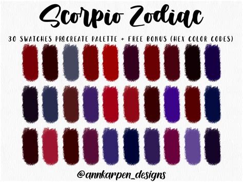 What is the main color of Scorpio zodiac?