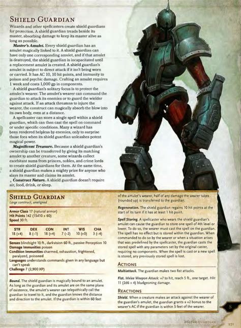 Shield Guardian 5e | Dungeons and dragons homebrew, Dnd, Dungeons and dragons game