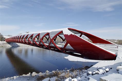 20210707. Bridges of July #7. Heading west, here is the Peace Bridge over Calgary’s Bow River ...