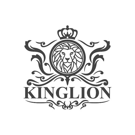 Premium Vector | Luxury royal lion king logo template. elegant gold leo crest symbol icon vector ...