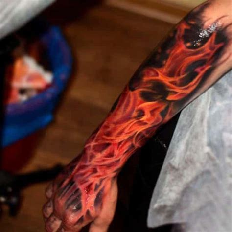 80 Fire Tattoos For Men - Burning Ink Design Ideas | Flame tattoos, Fire tattoo, Sleeve tattoos