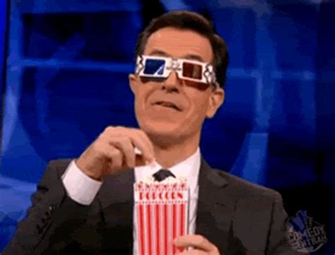 Dis Gon Be Good Stephen Colbert Eating Popcorn GIF | GIFDB.com