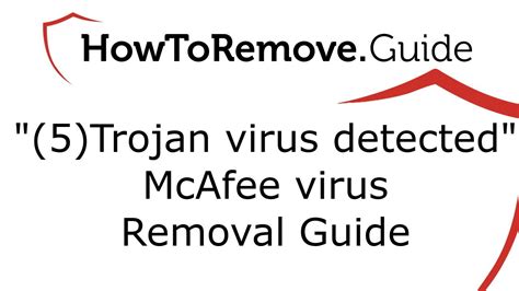 "Trojan virus detected" McAfee Virus Removal - YouTube