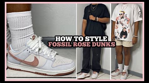 HOW TO STYLE FOSSIL ROSE DUNKS | NIKE DUNK FOSSIL ROSE OUTFITS - YouTube