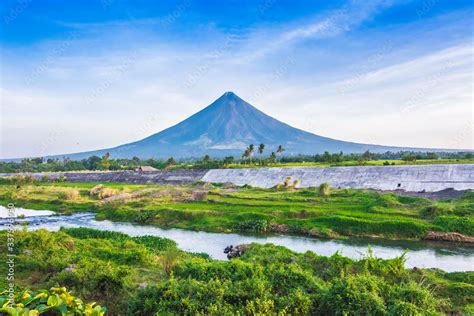 A creek near Mt. Mayon - also known as Mayon Volcano or Mount Mayon. Found in the Bicol Region ...