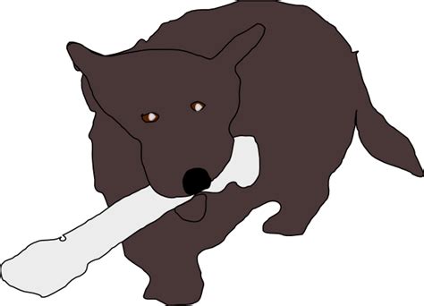 Dog Eating Bone Clip Art at Clker.com - vector clip art online, royalty free & public domain